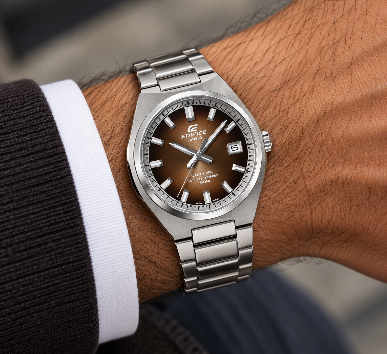 Relógio EFB-109D-5AVEF CasioEdifice Analógico Aço.