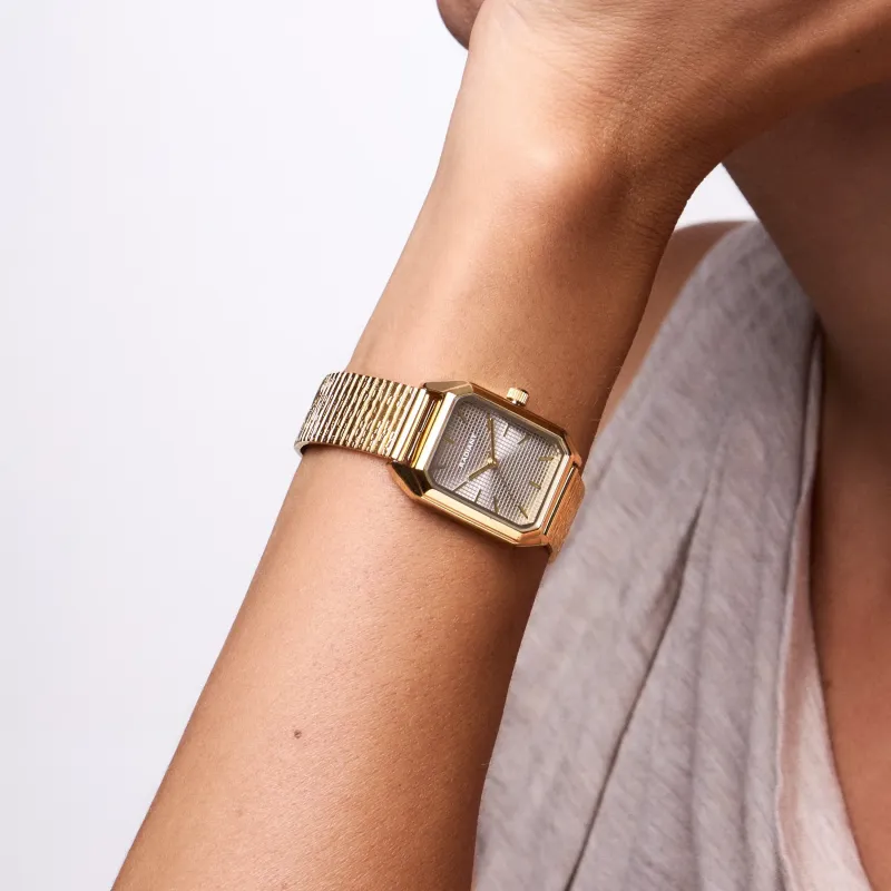 Relógio RA700203 Radiant Demi TaupeDourado.