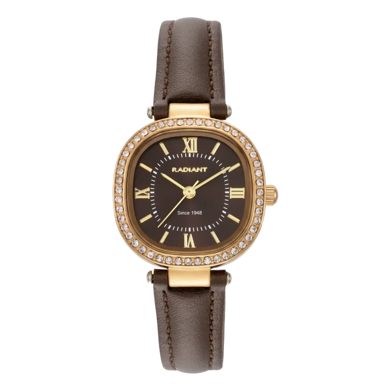 Relógio RA704201 Radiant Halo Castanho Dourado