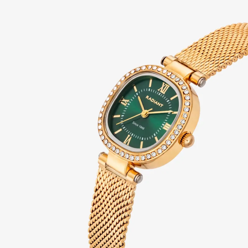 Relógio RA704203 Radiant Halo Verde Dourado..